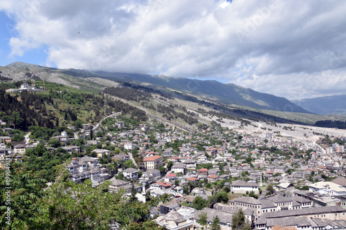 Panorama of Gjirokaster city. Albania. © arkadiwna