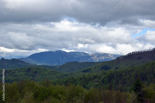 North Albanian mountains. View from SH20 road. Albania.