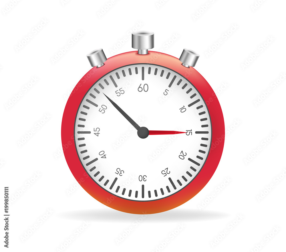 Real 3d Fitness Chronometer on White Background . Isolated Element Real 3d Fitness Chronometer on White Background . Isolated Element