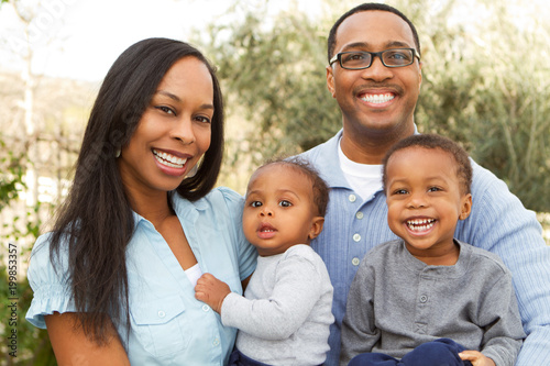Happy young family.