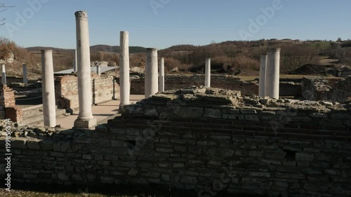 Columns of Felix Romuliana palace built by Roman Emperor Galerius. The construction started in 298 AD  photo