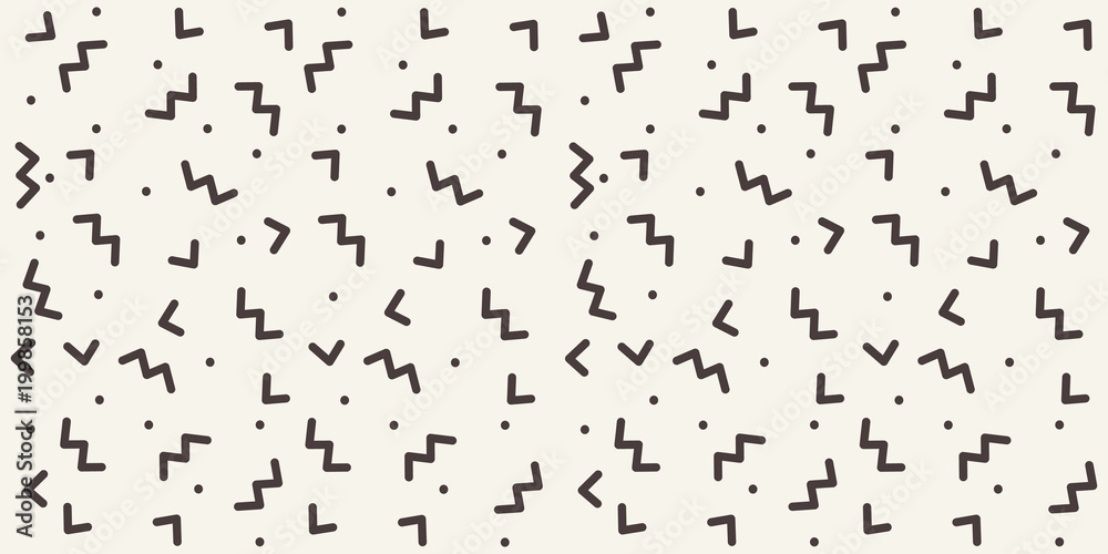 Abstract geometric pattern with different outline shapes. Seamless vector background. Monochrome texture Abstract geometric pattern with different outline shapes. Seamless vector background. Monochrome texture