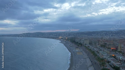 Wallpaper Mural Panoramic view of Nice in the evening Torontodigital.ca