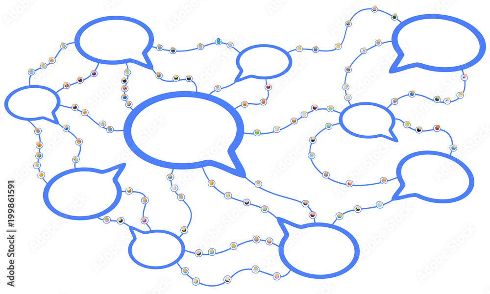 Cartoon Crowd System, Speech Bubbles Cartoon Crowd System, Speech Bubbles