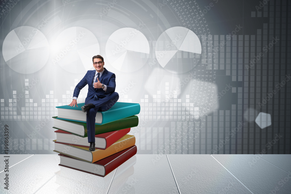 Businessman in executive education concept Businessman in executive education concept