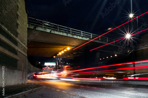 Long exposure light trail photography London