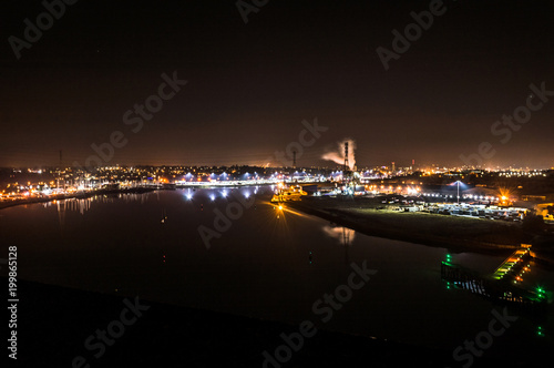 Long exposure picture owerlooking Orwell bridge in Ipswich Suffolk