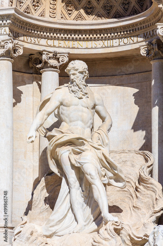 Greek God Oceanus at Trevi Fountain