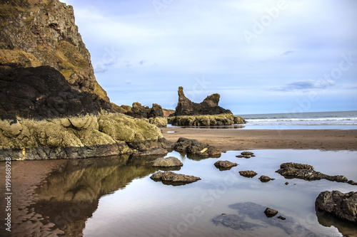 Scottish landscape. St Cyrus beach. Angus, Aberdeenshire, Scotland, UK.