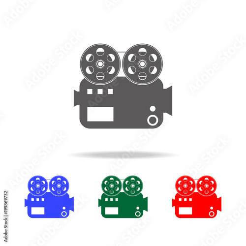 camera for filming icon. Elements of cinema and filmography multi colored icons. Premium quality graphic design icon. Simple icon for websites, web design, mobile app