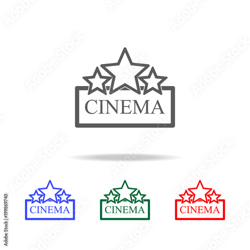 cinema sign icon. Elements of cinema and filmography multi colored icons. Premium quality graphic design icon. Simple icon for websites, web design, mobile app, info graphics