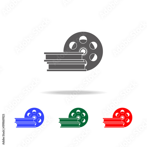 cinematographic tape icon. Elements of cinema and filmography multi colored icons. Premium quality graphic design icon. Simple icon for websites, web design, mobile app