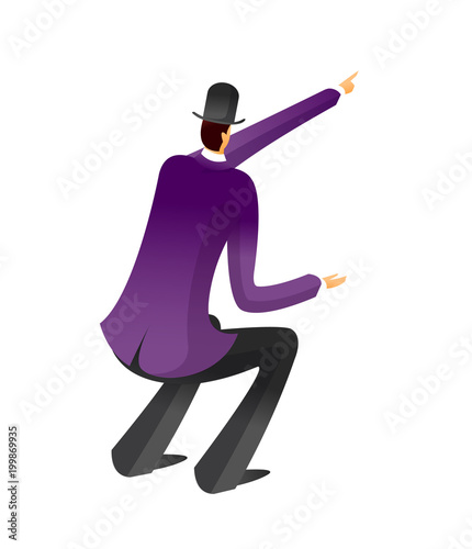 Rear view of man bending