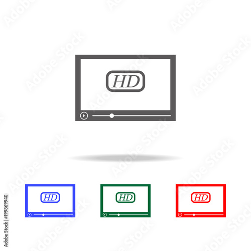 Screen icon. Elements of cinema and filmography multi colored icons. Premium quality graphic design icon. Simple icon for websites, web design, mobile app, info graphics