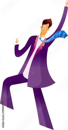 Side view of man running