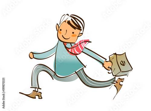 Close-up of man running
