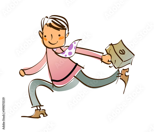 close-up of man running