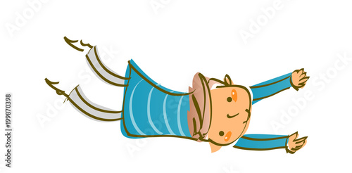 Rear view of man sleeping