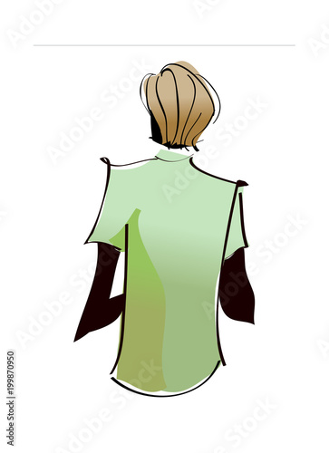 Rear view of man sitting
