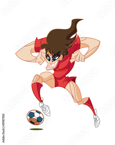 Close-up of man playing football