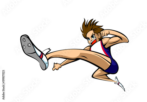 Side view of man jumping
