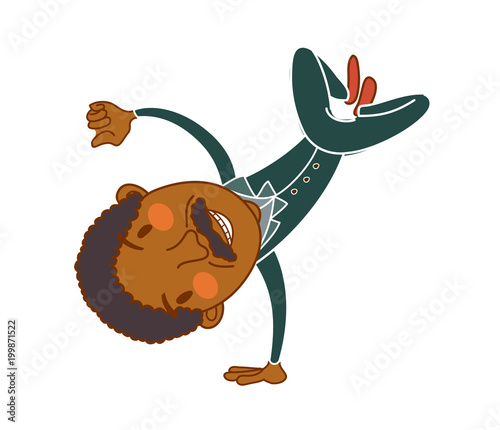 Close-up of man jumping