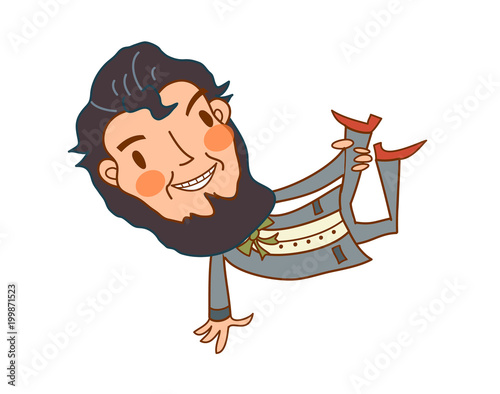 Close-up of man jumping