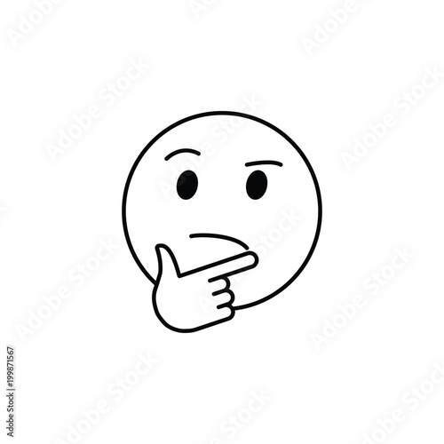 pondered icon. Detailed set of avatars of professions icons. Premium quality line graphic design. One of the collection icons for websites, web design, mobile app