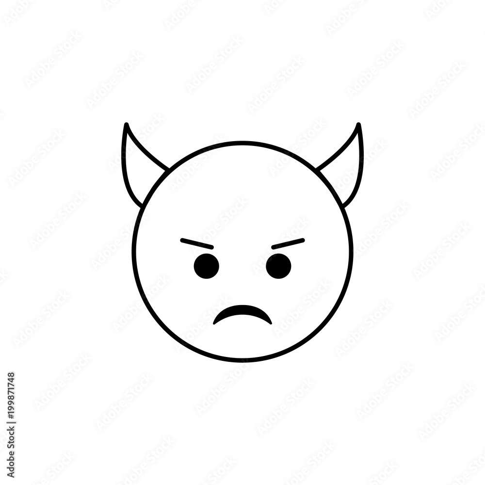 evil imp icon. Detailed set of avatars of professions icons. Premium quality line graphic design. One of the collection icons for websites, web design, mobile app