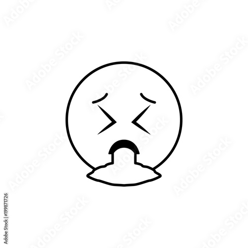vomit icon. Detailed set of avatars of professions icons. Premium quality line graphic design. One of the collection icons for websites, web design, mobile app
