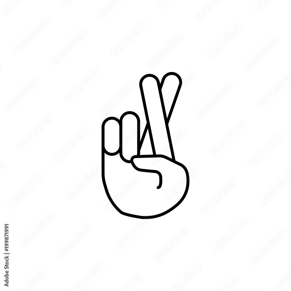 To cross fingers icon. Detailed set of avatars of professions icons. Premium quality line graphic design. One of the collection icons for websites, web design, mobile app To cross fingers icon. Detailed set of avatars of professions icons. Premium quality line graphic design. One of the collection icons for websites, web design, mobile app