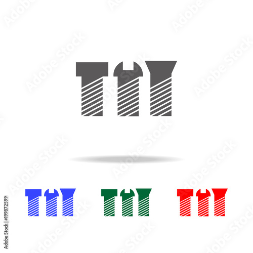 Screws, bolts icon. Elements of construction tools multi colored icons. Premium quality graphic design icon. Simple icon for websites, web design, mobile app, info graphics