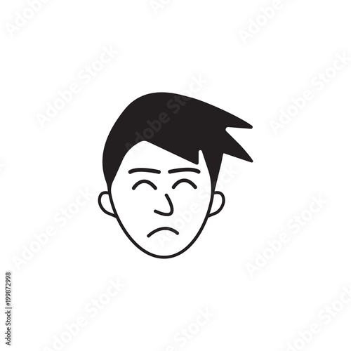 disgust on the face icon. Element of human emotions elements illustration. Premium quality graphic design icon. Signs and symbols collection icon for websites, web design