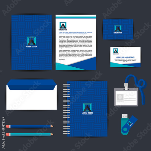 corporate company advertising set elements vector illustration design