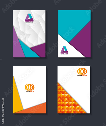 material design lines set covers backgrounds vector illustration