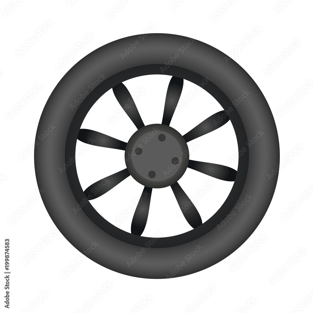 Obraz premium tire car illustration