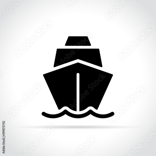 boat icon on white background