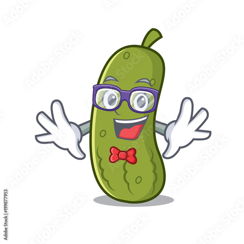 Geek pickle character cartoon style