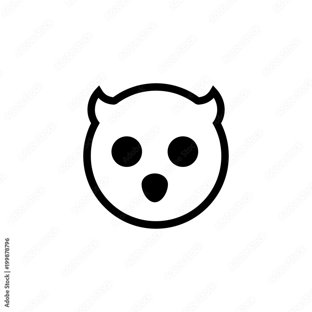 face of owl logo vector