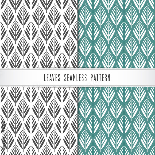 Vector leaves seamless pattern. Modern design for background, wallpaper or gift wrapping paper.