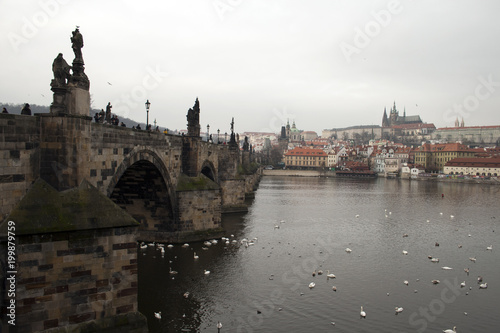 Obraz na płótnie Prague bridge w salonie