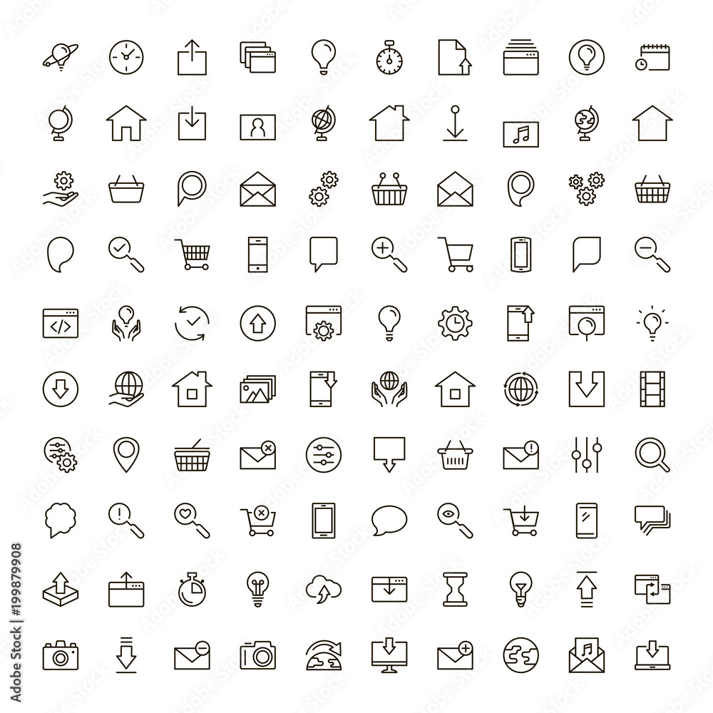 Flat line icon