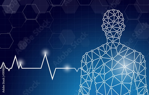 abstract background technology concept and space in blue light,brain and human body heal,technology modern medical science in future and global international medical with test analysis clone DNA human