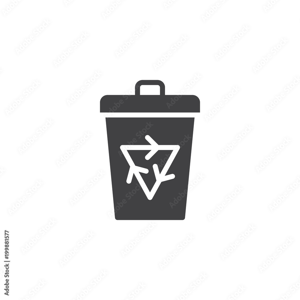 Recycle bin vector icon. filled flat sign for mobile concept and web design. Dustbin simple solid icon. Symbol, logo illustration. Pixel perfect vector graphics Recycle bin vector icon. filled flat sign for mobile concept and web design. Dustbin simple solid icon. Symbol, logo illustration. Pixel perfect vector graphics