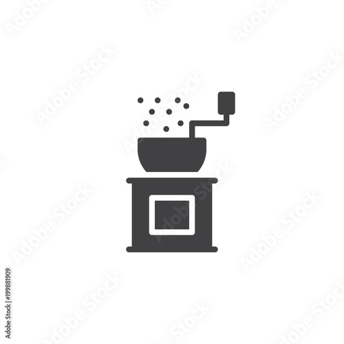 Pepper grinder vector icon. filled flat sign for mobile concept and web design. Coffee mill solid icon. Symbol, logo illustration. Pixel perfect vector graphics