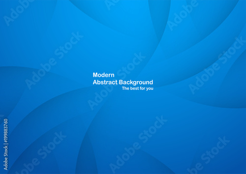 Abstract blue curve background with copy space for white text. Modern template design for cover, brochure, web banner and magazine.