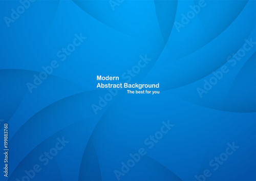 Abstract blue curve background with copy space for white text. Modern template design for cover, brochure, web banner and magazine.