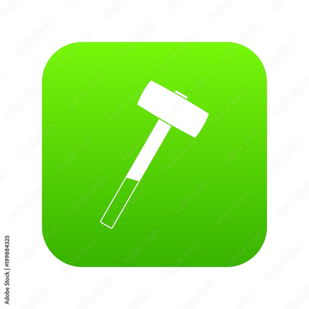Sledgehammer icon digital green Sledgehammer icon digital green