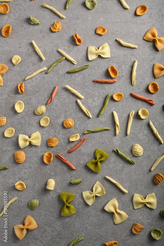 Pasta set on loft background