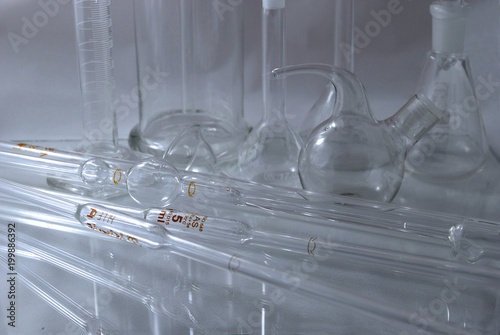 Chemical laboratiry glassware photo